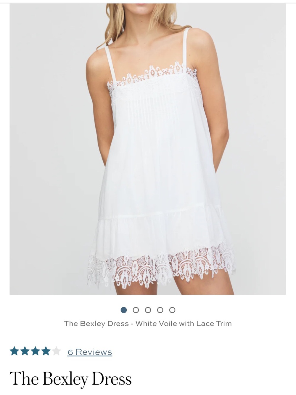 [FOUND] ISO: Hill House The Bexley Dress in White with Lace Trim